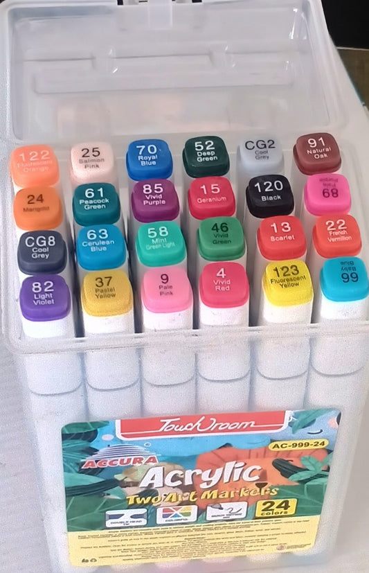 24 acrylic two art markers