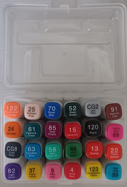 24 acrylic two art markers