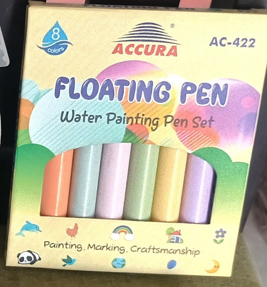 Combo Pack: 24 Acrylic Markers + 8 Floating Colors + 12 Color Pan Brush Set