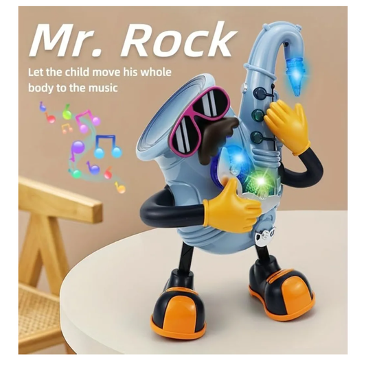 Mr. Rock Musical Cartoon Robot Singing and Dancing Toy for Kids
